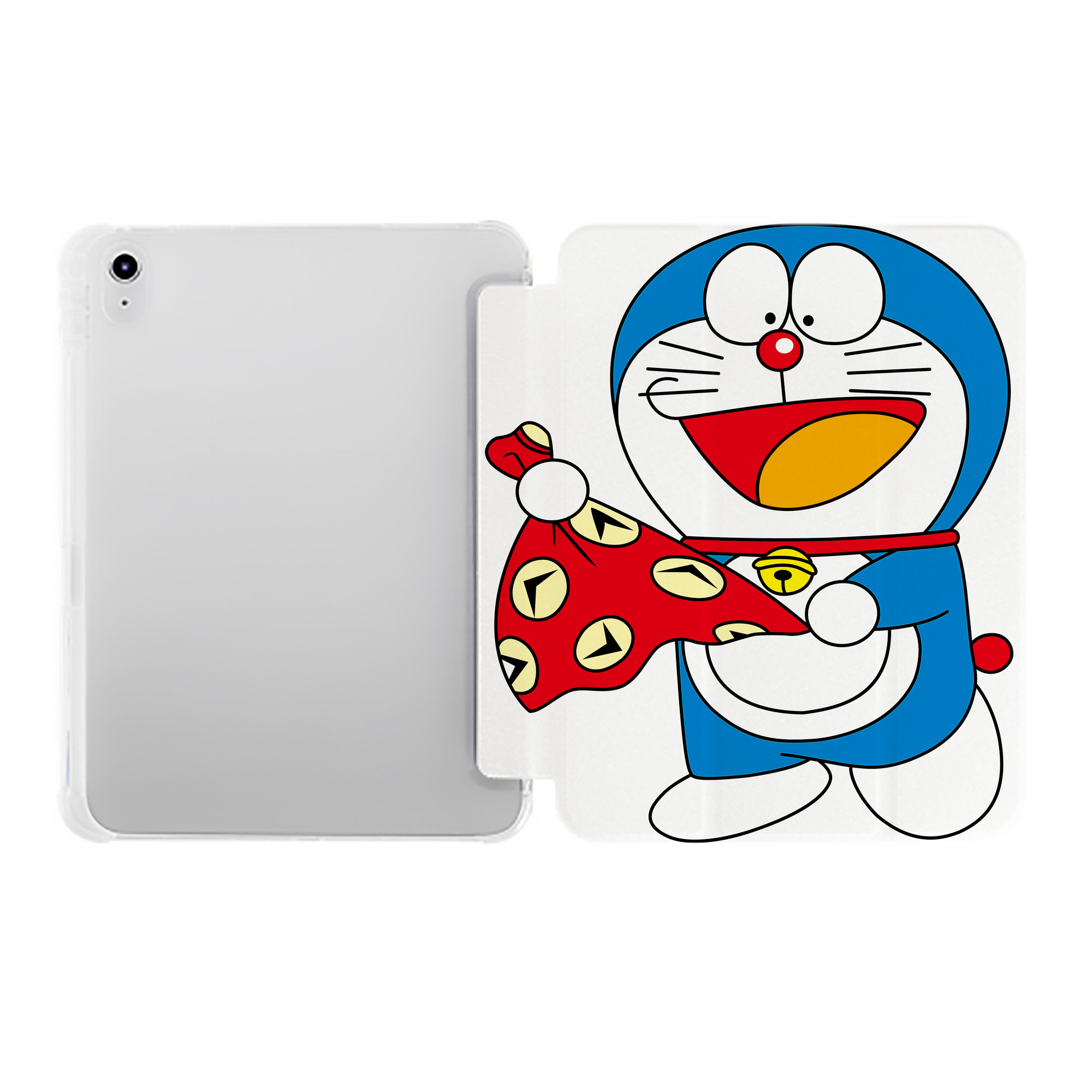 （画像用） ドラえもん Doraemon IPad ケース ペン収納付き 三つ折りスタンド PUレザー×シリコン 対応機種9.5/10.5/10.9インチ